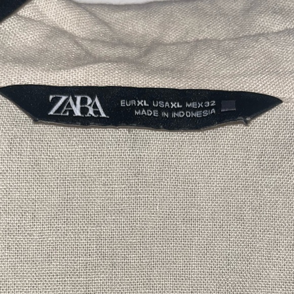 Zara Linen Blend Belted Dress - Picture 4 of 4